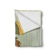 thumbnail image 2 of Saying Soft Flannel Fleece Throw Blanket, Tightrope Walker Hedgehog Holding Handle Umbrella and Life is Always Text, Cozy Plush for Indoor and Outdoor Use, 70" x 90", Multicolor, by Ambesonne, 2 of 6