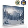 thumbnail image 2 of HFDF Canvas Wall Art Winter Mountain Snow Covered Trees Pictures Modern Wall Decor Gallery Canvas Wraps Giclee Print Stretched and Ready to Hang 20x16inch Framed, 2 of 6