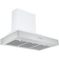 thumbnail image 1 of Ancona Capot de la Gamme 36 in. Produced Wall Mount Pyramid en Acier Inoxydable & Blanc, 1 of 7