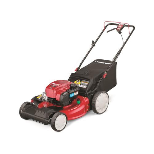 Troy-Bilt TB240 21 Inch 163cc Gas Self Propelled Walk Behind Lawn Mower, Red