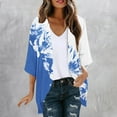 thumbnail image 1 of Cárdigan de manga larga para mujer, blusa informal estampada con bolsillo, abrigo tipo cárdigan para mujer, 1 of 5