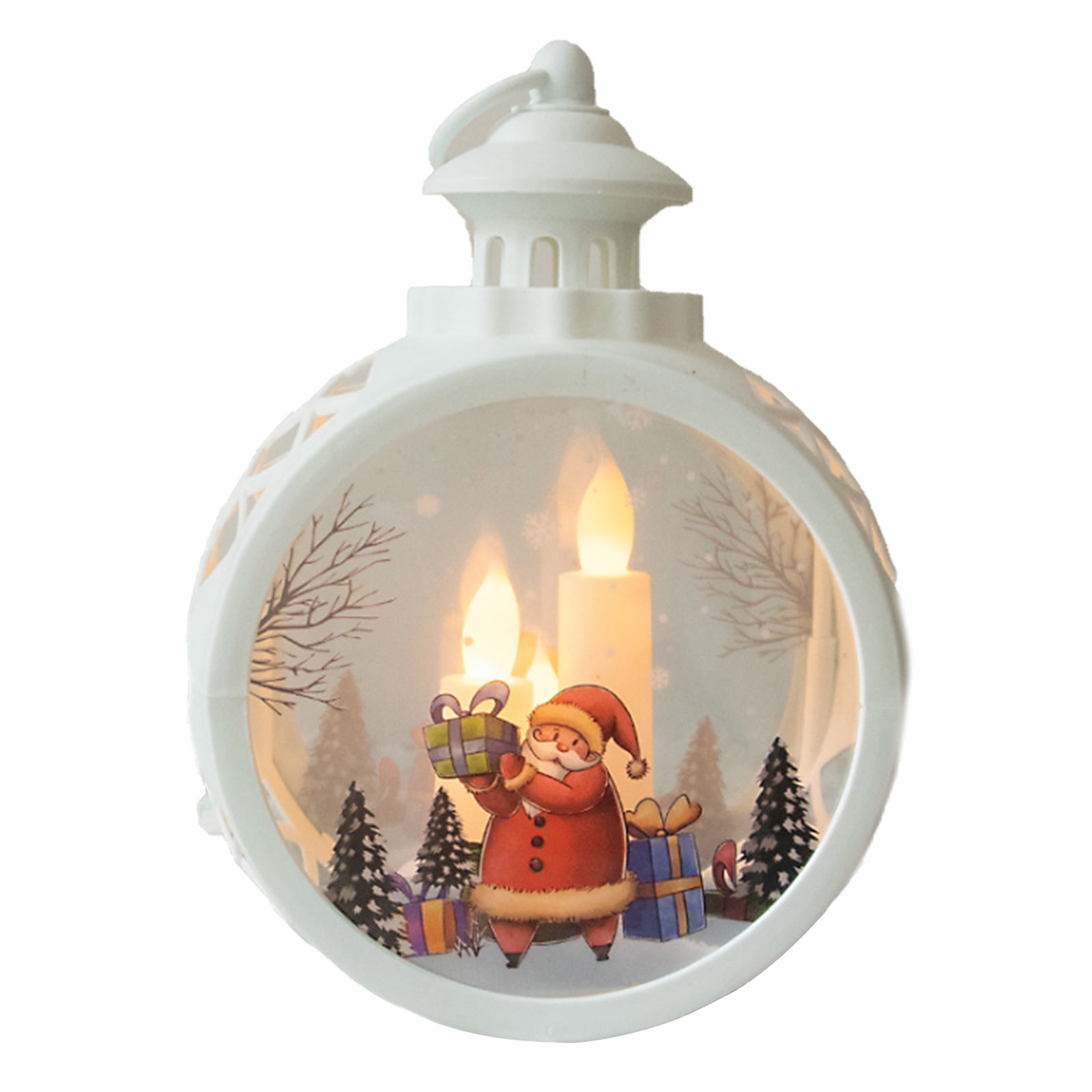 Outdoor Deck Lantern Light Themed Decor Holiday Snow The Winter Penguin Custom Handmade Glass Lantern LED Candle Holiday Lantern