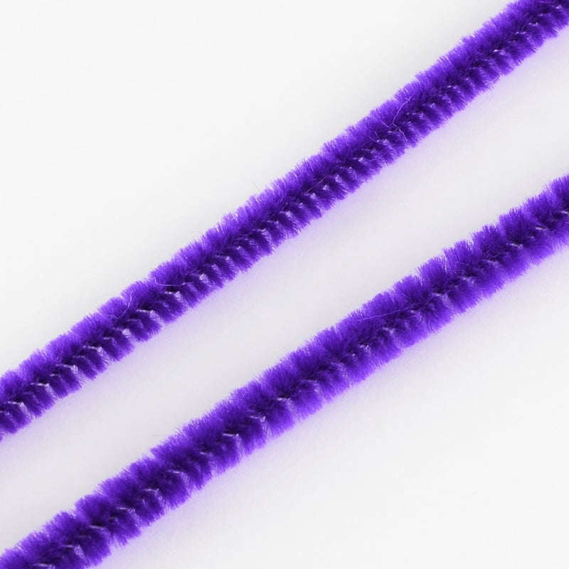 11.8 inch Pipe Cleaners DIY Chenille Stem Tinsel Garland Craft Wire Dark Violet 300x5mm