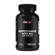 (2 pack) Vitabod Benfotiamine 600mg 180 Vegetarian Capsules - Also Called Fat Soluble Vitamin