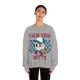 thumbnail image 4 of Retro Calm Your Mitts Funny Baseball Sweatshirt Baseball Mom Shirt Gift, 4 of 6