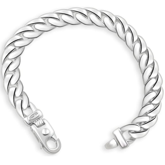 Pompeii Men's Cuban 14k Gold (87gram) or Platinum (163gram) 12mm Link Bracelet 9.25" (,)