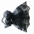 thumbnail image 5 of Women Black Lace Wrist Cuffs Bracelets Wedding Rhinestone Bow Fingerless Gloves, 5 of 10