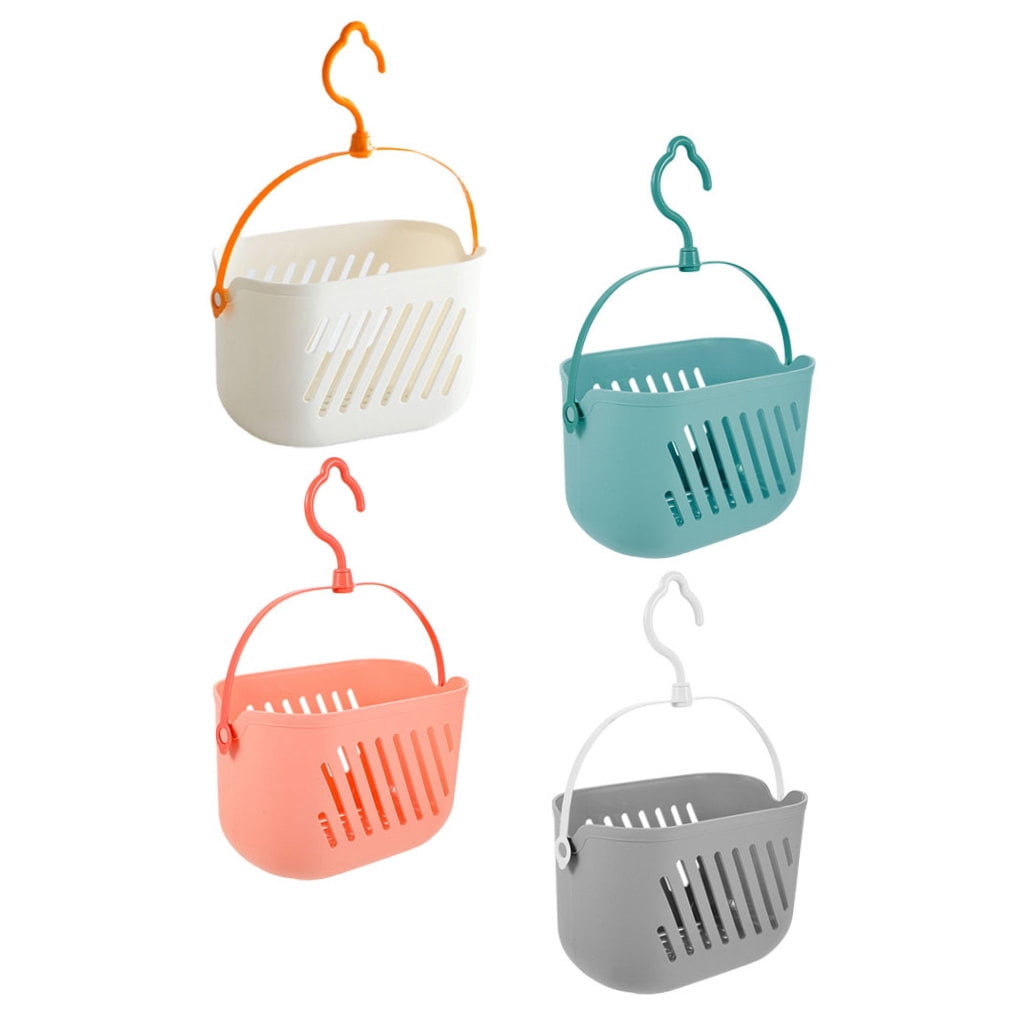 FOMIYES 4-Pack Plastic Wall Baskets for Toy Storage, Bathroom Organizer, Multifunctional Storage Solution