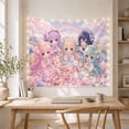 thumbnail image 5 of Magical Chibi Tea Party in Pastel Landscape, Whimsical Anime Style for Kawaii Lovers, Fantasy Room Decor, Birthday Gift, Tapestry Wall Hanging for Bedroom, Living Room and Dorm, 5 of 7