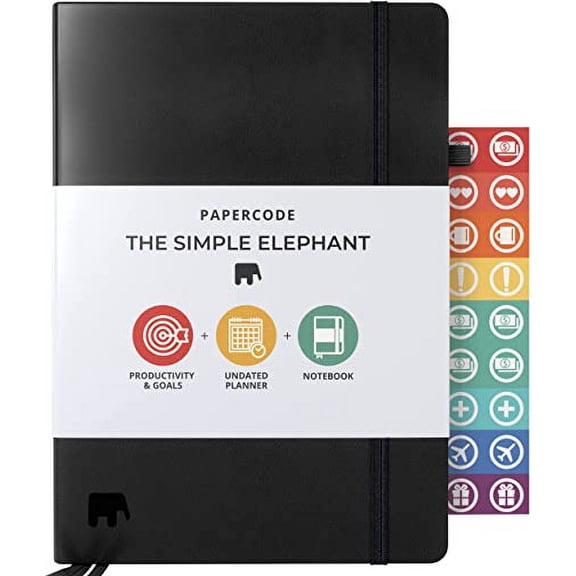 Daily Work Planner, Goal Journal & Diary - Leatherette Planners and Organizers