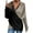 Khaki, variant on LYXSSBYX Womens Tops Long Sleeve Clearance Sale Women's Loose Fashion Colorblock Lace V-Neck Long Sleeve Cross Fashion Casual Tops