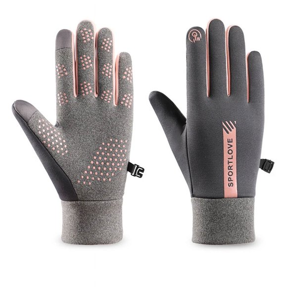 Winter Gloves Women Cycling Bike Thermal Fleece Cold Resistance Wind Waterproof Bicycle Warm Outdoor Running Skiing Mittens LS