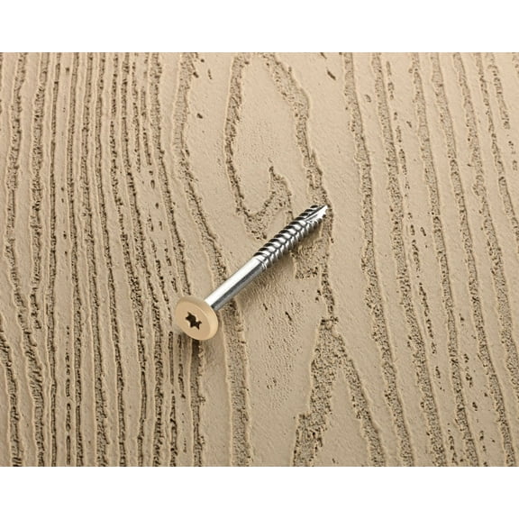 Starborn 5001365 No.9 x 1.87 in. Star Pan Head Epoxy Coated Stainless Steel Fascia Screws, Sand