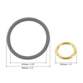thumbnail image 2 of Uxcell Key Ring Bracelet Silicone Wrist Keychain Circle Wristlet Keyrings, Gray, 2 of 7
