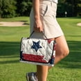 thumbnail image 4 of Yuyamidu Star American Flag Golf Cart Seat Covers 4th of July Golf Cart Seat Towel Blanket with 4 Front Pockets for Club Car and More 2 Seat Golf Cart Decorations, 4 of 8