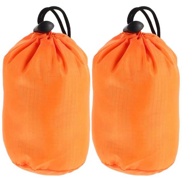 Shisuyan 2pcs Outdoor Emergency Raincoat Organizer Bag With Drawstring Portable And Waterproof Storage Pouch For Travel Portable Raincoat Storage Bags
