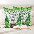 thumbnail image 3 of St. Patrick's Day Outdoor Waterproof Pillow Covers, Green Gnomes Spring Lucky Shamrocks Decorative Square Throw Pillowcase Sofa Cushion Sham for Patio/Couch/Chair, 18"x18" 2 Pack, 3 of 8