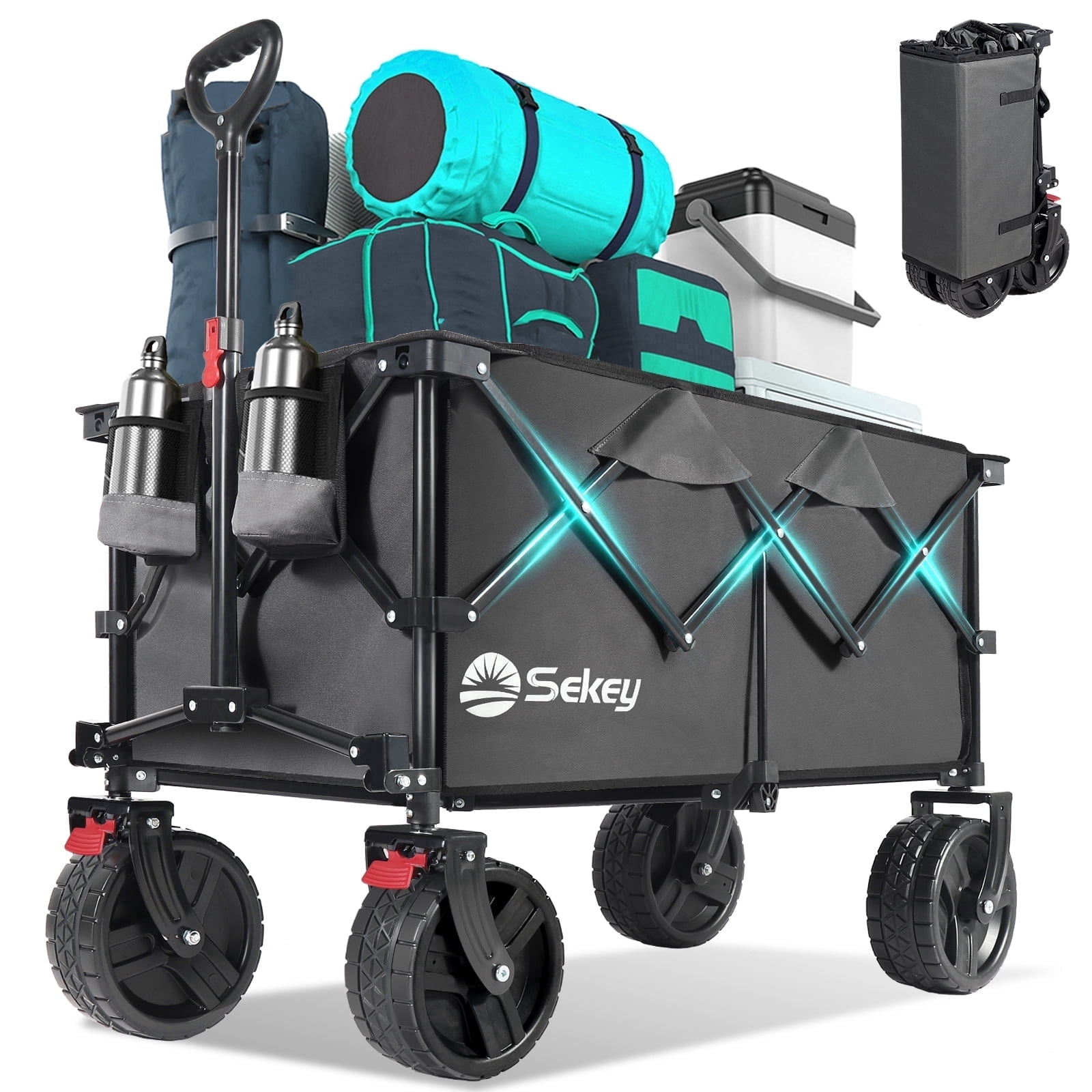 bison folding fishing seat box trolley with pneumatic tyres 4 Wheel Seatbox Beach Business, Industry & Science Made in the USA Fishing Seat Box With Wheel
