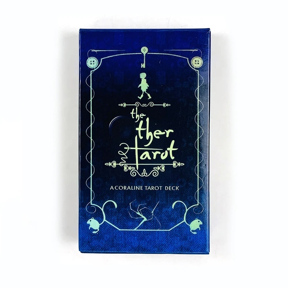 The Other Tarot Deck 78 Tarot Cards Fortune Telling Divination Card Game Mysterious Blue Vintage Tarot for Beginners Collectors