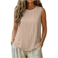 thumbnail image 2 of Noric Womens Summer Pleated Tank Tops 2026 Loose Camisole Casual Tops Lightweight Breathable Sleeveless Blouse Casual Work, 2 of 7