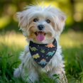 thumbnail image 2 of Dog Bandana 1 Pack,DarkBlue Dinosaurs Leaves Pattern Bandanas for Dogs,Cat Bandana,Small/ Large Dog Bandana 2 Size,Dog Bandanas, 2 of 6