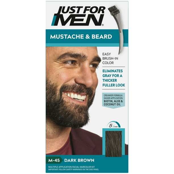 Just For Men Mustache & Beard Hair Color for Reducing Gray, M-25 Light Brown  