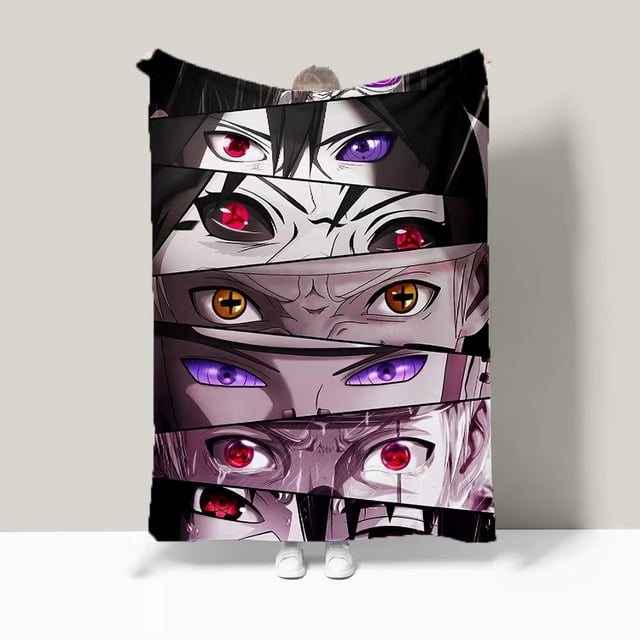 Manta de franela con estampado de Naruto Uchiha Sasuke, 80 x 130 cm