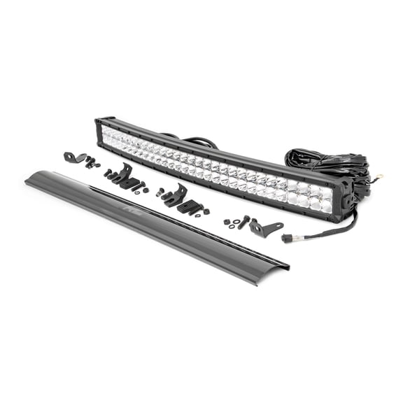 Rough Country Chrome Series Curved Dual Row DRL CREE LED Light Bar - 72930D