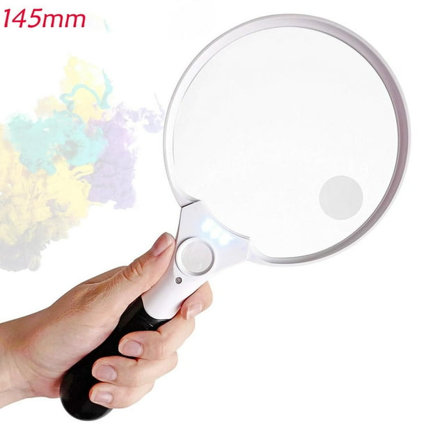 Lupa con luz, lupa grande de mano, lupa luces LED para la