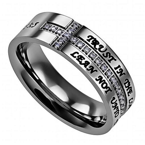 Spirit And Truth Jewelry 121911 Ring-Crescent Cross-Trust-Size 5