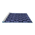 thumbnail image 2 of Ahgly Company Machine Washable Indoor Square Abstract Blue Modern Area Rugs, 8' Square, 2 of 4