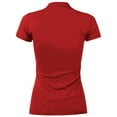 thumbnail image 3 of Ma Croix Womens Pique Polo Shirts Dry Comfort Slim Fit Casual Short Sleeve Top, 3 of 4