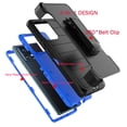 thumbnail image 3 of For Motorola Edge Plus 2023 Case, Heavy Duty Rugged Deferder Case with [Belt Clip Holster], Shockproof Full Body Protection Kickstand Cover, Black+Blue, 3 of 7