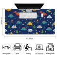 thumbnail image 5 of Long Mouse Pads for Desk,Dark Blue Dinosaurs ROAR Pattern Desk Mats on Top Of Desks, Desk Mouse Pad Extra Large with 3mm Non-Slip Base and Stitched Edge for Gaming,Office,Work,Home 47.3"x23.6", 5 of 6