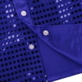 thumbnail image 7 of TiaoBug Kids Boys Sequin Shirt Jacket and Hat Bowtie Necktie Hip Hop Jazz Dance Disco Costume Blue 4-5, 7 of 7