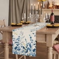 thumbnail image 2 of Table Runners 72 Inches Long Dress Scarves, Blue Eucalyptus Farmhouse Kitchen/Dining Table Runner, Coffee Tablerunners, Farmhouse Weeping Leaves Linen 13x72 Inch, 2 of 9