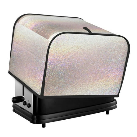 

Noewx Glitter Light Pearl Toaster Covers 4 Slice Appliance Cover Toaster Fingerprint Protection and Greasy Protection Anti-sputtering Bread Maker Cover
