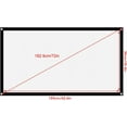 thumbnail image 3 of YISITIAN 16:9 Projection Screen, Non Crease White Projector Screen, 16:9 Thicken Portable Non Crease Soft White Polyester Projector Curtain Projection Screen (72 Inch) CJ919-74417, 3 of 9