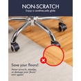 thumbnail image 2 of Office Chair Mat for Hardwood Floor, Non Slip Desk Chair Mat for Home Office, Heavy Duty Floor Protector for Rolling Computer Chair, Chair Mat for Wood Tile Floor 48" x 48", 2 of 10