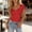 Red, variant on Women's V Neck Short Sleeve Lace Trim Slim Fitted Cropped Solid Casual T-Shirt XS-2XL