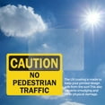 thumbnail image 6 of (2 Pack) No Pedestrian Traffic OSHA Caution Sign 24 Inch X 18 Inch Vinyl Label Decal Sticker Weather Resistant, UV Protected for Workplace, Business, and Construction Site, Made in the, 6 of 7