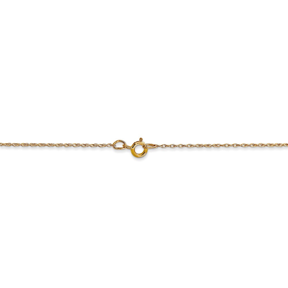 14K Yellow Gold necklace Cable chain Rope 24 in 0.5 mm