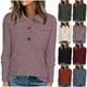 thumbnail image 1 of Tops babydoll,Top informal de manga larga con cuello en V para mujer, jersey de color liso, mezcla de poliéster y elastano suave, ideal para uso diario y en casa, sopatenor, 1 of 9