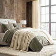 thumbnail image 5 of EVERGRACE Chunky Chenille Knit Throw Blanket for Couch, Soft Luxurious Oversized King Moss Stitch Blanket for Bed, Large Cozy Farmhouse Knitted Throw for Sofa, Beige, 92" x108", 5 of 8