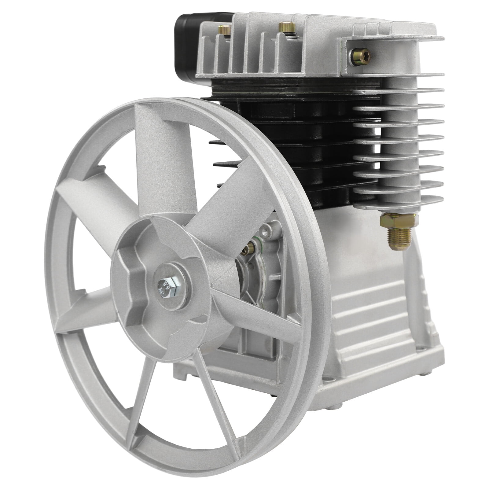 Air Compressor Pump, Industrial 2HP 2.2KW 250L/min Air Compressor, Twin Cylinder Piston Pump Air Compressor Head Pump Head