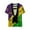 01 Multicolor9, variant on Fewfanhot Tops for Women Trendy Unisex Mardi Gras Outfit Funny Holiday Casual Shirt Crewneck Short Sleeve Shirts