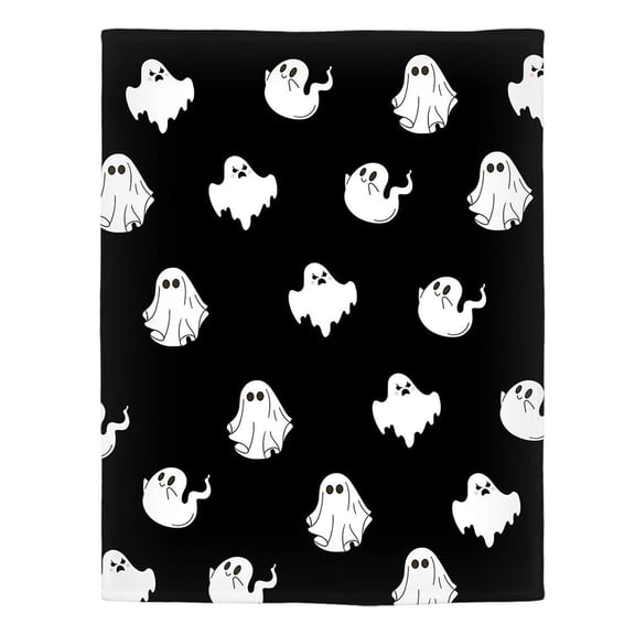 Halloween Print Fleece Throw Blanket Soft Lightweight Nap Cover Blanket Air Conditioning Blanket For Sofa Couch Living Room Home