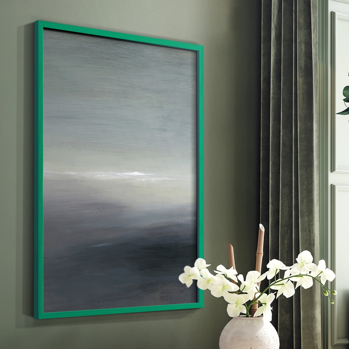 Windy Moor II Framed Print - Solid Wood in Single Picture Frame Solid Wood 2 Framed Print