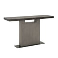 thumbnail image 4 of Benzara BM174155 31.5 x 55 x 16 in. Metal Base Sofa Table with Acaia Wood Top - Slate Gray, Espresso Brown & Black, 4 of 5