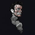thumbnail image 3 of Tee Hunt Tattoed Face Guy Cotton T-Shirt Day of The Dead Calavera, 3 of 5